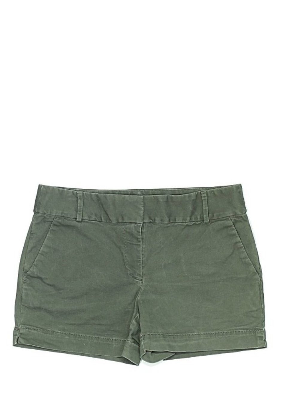 LOFT Olive Green Cotton Blend Bermuda Shorts